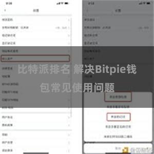 比特派排名 解决Bitpie钱包常见使用问题