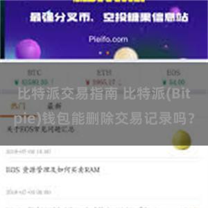 比特派交易指南 比特派(Bitpie)钱包能删除交易记录吗？