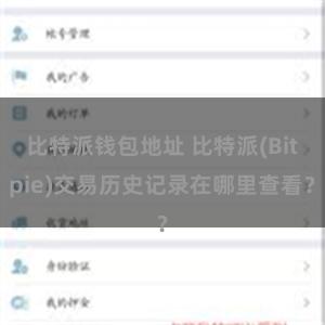 比特派钱包地址 比特派(Bitpie)交易历史记录在哪里查看？