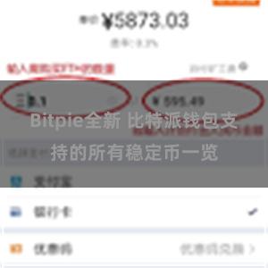 Bitpie全新 比特派钱包支持的所有稳定币一览