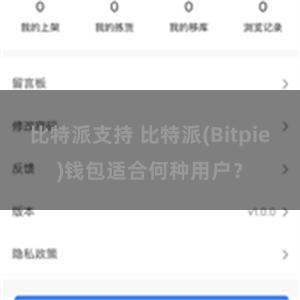 比特派支持 比特派(Bitpie)钱包适合何种用户？